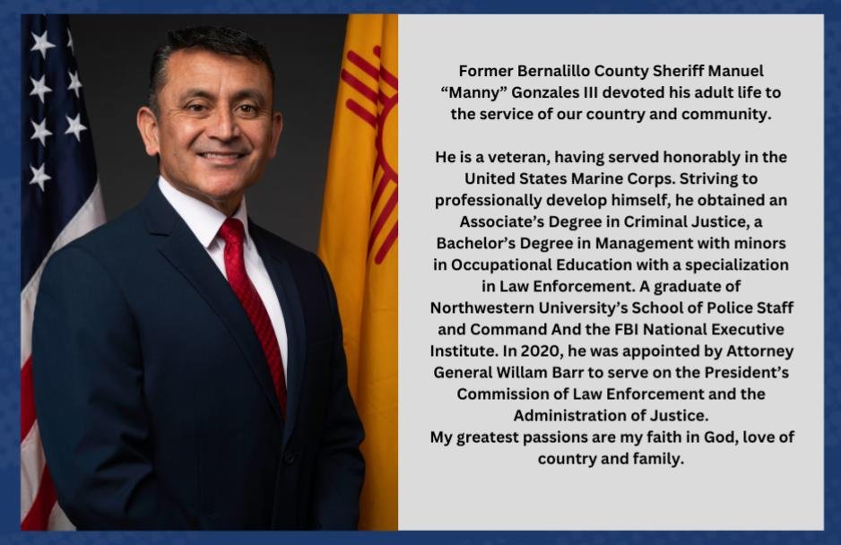 Manny Gonzales, PGA HOPE Ambassador, with his biography. The full text follows the image.