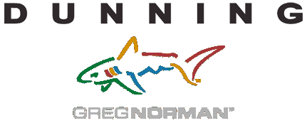 Dunning, Greg Norman Collection and Tourney logo